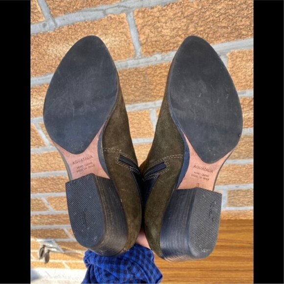 AQUATALIA Farin Olive Green BuckleBooties 8 - Picture 5 of 12